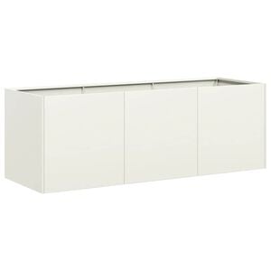 vidaXL Plantenbak 120x40x40 cm koudgewalst staal wit