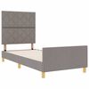vidaXL Bedframe met hoofdeinde Taupe 90 x 190 cm Stof