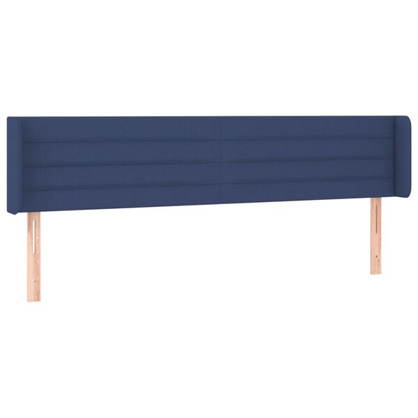 vidaXL Hoofdbord LED 183x16x78/88 cm stof blauw