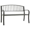 vidaXL Tuinbank 125 cm staal grijs
