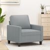 vidaXL Fauteuil 60 cm stof lichtgrijs