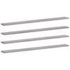 vidaXL Wandschappen 4 st 100x10x1,5 cm bewerkt hout grijs sonoma eiken
