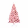vidaXL Kunstmatig Voorverlicht Kerstboom met 300 LED Roze 240 cm PVC