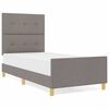 vidaXL Bedframe met hoofdeinde Taupe 90 x 190 cm Stof