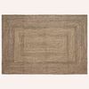 vidaXL Gebied Tapijt Naturel en Zwart 160 x 230 cm Jute