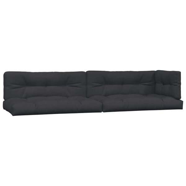 vidaXL 4-delige Loungeset pallet met kussens massief acaciahout
