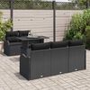 vidaXL Tuin Sofa Set met kussen 6 pcs Zwart poly rattan