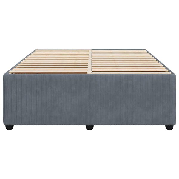 vidaXL Bedframe zonder matras 140x200 cm fluweel donkergrijs