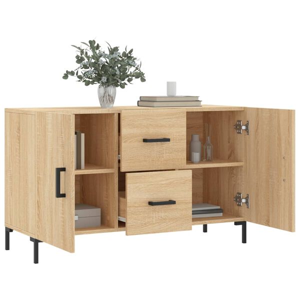 vidaXL Dressoir 100x36x60 cm bewerkt hout sonoma eikenkleurig