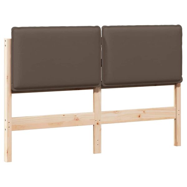 vidaXL Gestoffeerd hoofdbord Natuurlijk en Lichtgrijs 160 cm