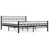 vidaXL Bedframe staal zwart 160x200 cm