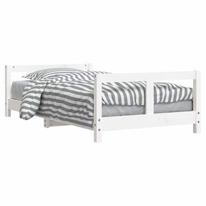 vidaXL Kinderbedframe 80x160 cm massief grenenhout wit