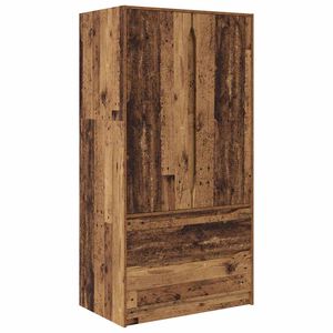 vidaXL Kast met lade Oudhout 79,5 x 49 x 156 cm Geconstrueerd hout