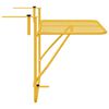 vidaXL Hangende Balkon Tafel Mosterdgeel 60 x 39 x 65 cm Staal