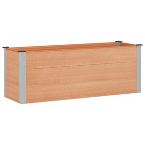 vidaXL Verhoogde plantenbak Bruin 150 x 50 x 54 cm WPC en Aluminium