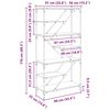 vidaXL Boekenkast Oud Hout 91 x 36 x 176 cm Bewerkt hout