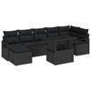 vidaXL Tuin Sofa Set 8 st Zwart poly rattan