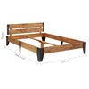 vidaXL Bedframe massief acaciahout geborstelde afwerking 120x200 cm