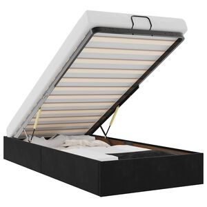 vidaXL Bedframe zonder matras 80x200 cm fluweel zwart