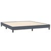 vidaXL Boxspring met matrassen fluweel donkergrijs 180x210 cm