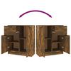 vidaXL Dressoir 60x30x70 cm bewerkt hout gerookt eikenkleurig
