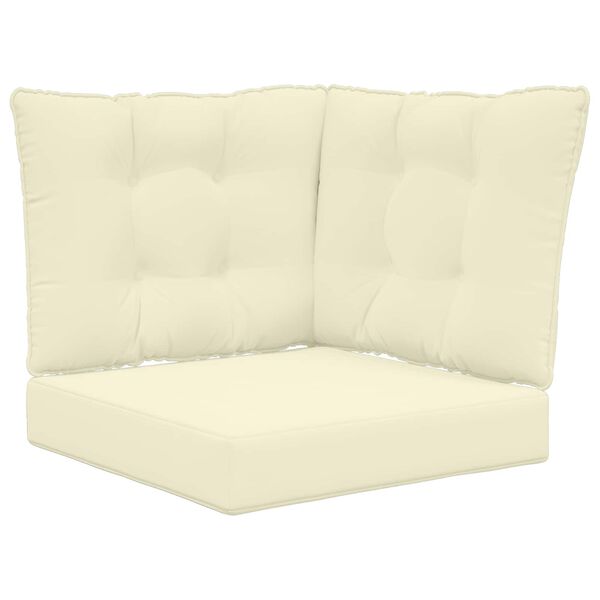 vidaXL Buiten bankkussen 3 pcs Cr&egrave;me Polyester