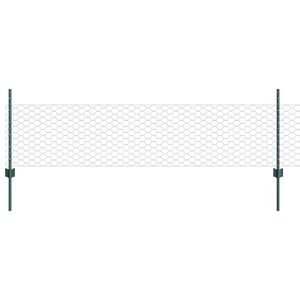 vidaXL Gelaste draadhek 50 x 0,5 m (B x H) PVC-Coated Staal Groen Mesh