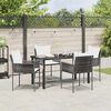 vidaXL Tuin eettafelset 5 pcs Bruin en zwart PE Rattan