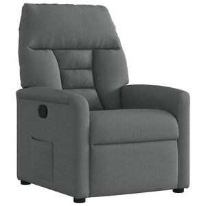vidaXL Relaxfauteuil Donkergrijze Stof