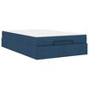 vidaXL Bedframe met matras met matras 2 pcs Blauw Stof