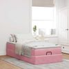 vidaXL Ottoman bed met matras 100x200 cm fluweel roze