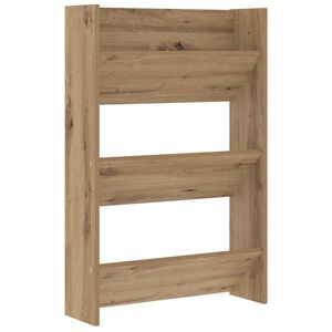 vidaXL Schoenenkast Artisan Eiken 60 x 18 x 90 cm Bewerkt hout