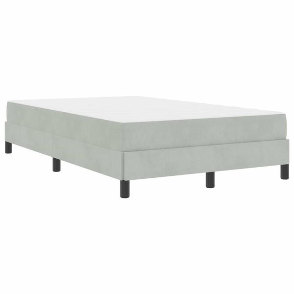 vidaXL Boxspringbed met matras Lichtgrijs 120 x 200 cm Stof