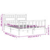 vidaXL Bedframe met hoofdbord massief hout wit
