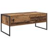 vidaXL Salontafel met lade Oud Hout 100 x 46 x 40 cm Bewerkt hout