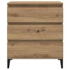 vidaXL Dressoir 60x35x70 cm bewerkt hout artisanaal eikenkleur