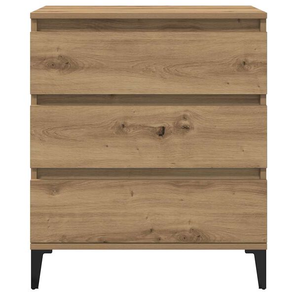 vidaXL Dressoir 60x35x70 cm bewerkt hout artisanaal eikenkleur