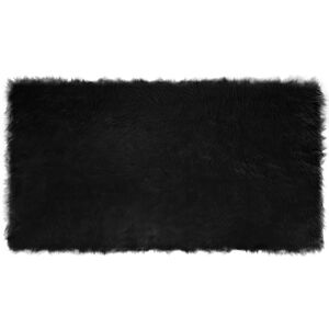 vidaXL Tapijt van imitatie TAFALLA Zwart 60 x 110 cm Polyester