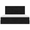vidaXL Ottoman bed met matrassen en LED's 160x200cm fluweel zwart