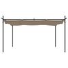 vidaXL Pergola met uitschuifbaar dak 395x292x230 taupe