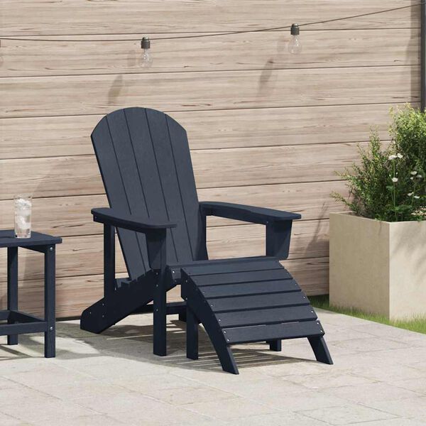 vidaXL Adirondack-stoel Marineblauw 74 x 82 x 92cm HDPE