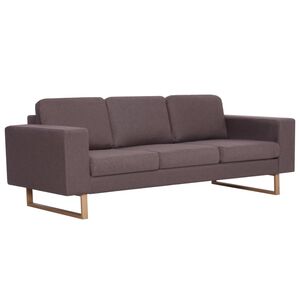 vidaXL Driezitsbank stof taupe
