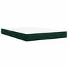 vidaXL Boxspring met matras fluweel donkergroen 160x200 cm