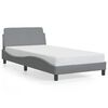 vidaXL Bedframe "Dover" stof lichtgrijs 100x190 cm