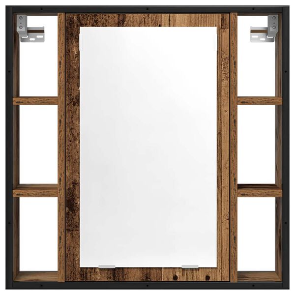 vidaXL Badkamerspiegelkast 60x16x60 cm spaanplaat oud hout