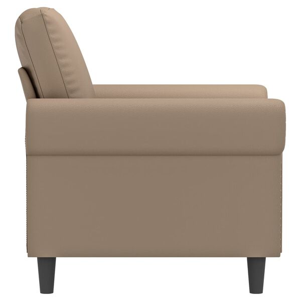 vidaXL Fauteuil 60 cm kunstleer cappuccinokleurig