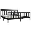 vidaXL Bedframe massief hout zwart 200x200 cm