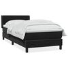 vidaXL Boxspring met matras fluweel zwart 100x210 cm