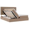 vidaXL Opbergbed met LED met opslag Cappuccino 180 x 200 cm Kunstleer