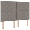vidaXL Boxspringbed met Matras Donkergrijs 90x190 cm Taupe Stof